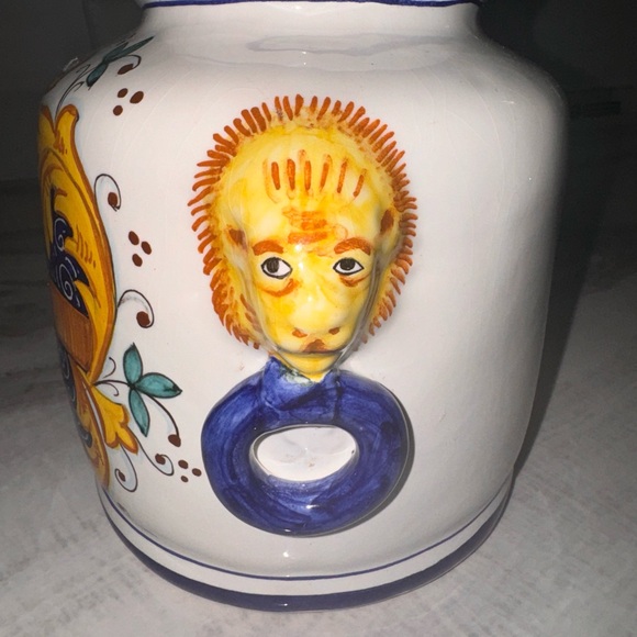 Artistica Deruta Biscotti Canister Hand Painted Italy - Picture 3 of 5